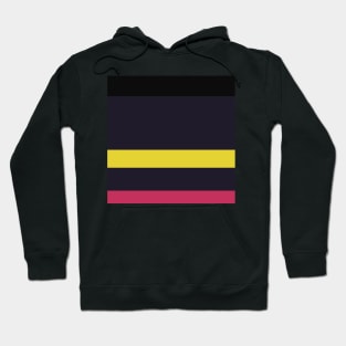 An unparagoned admixture of Anti-Flash White, Raisin Black, Smoky Black, Dark Pink and Piss Yellow stripes. Hoodie